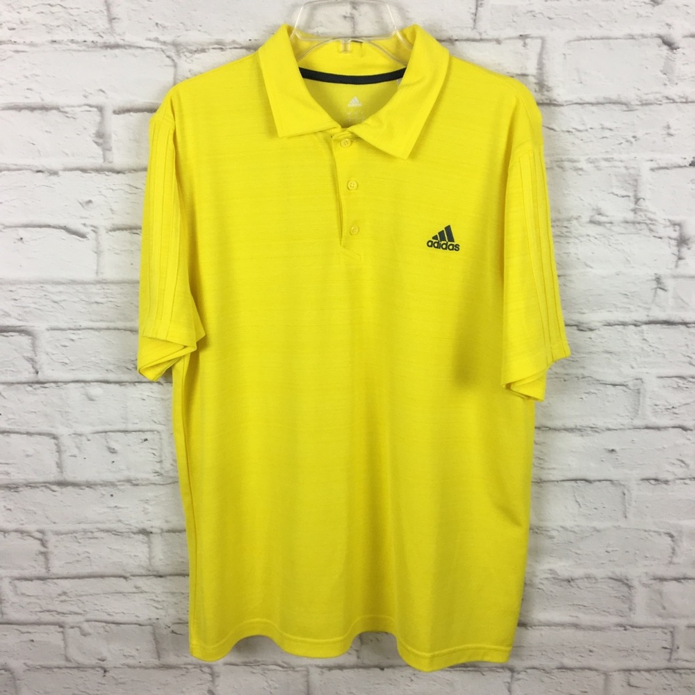 Adidas men’s golf climalite polo yellow large